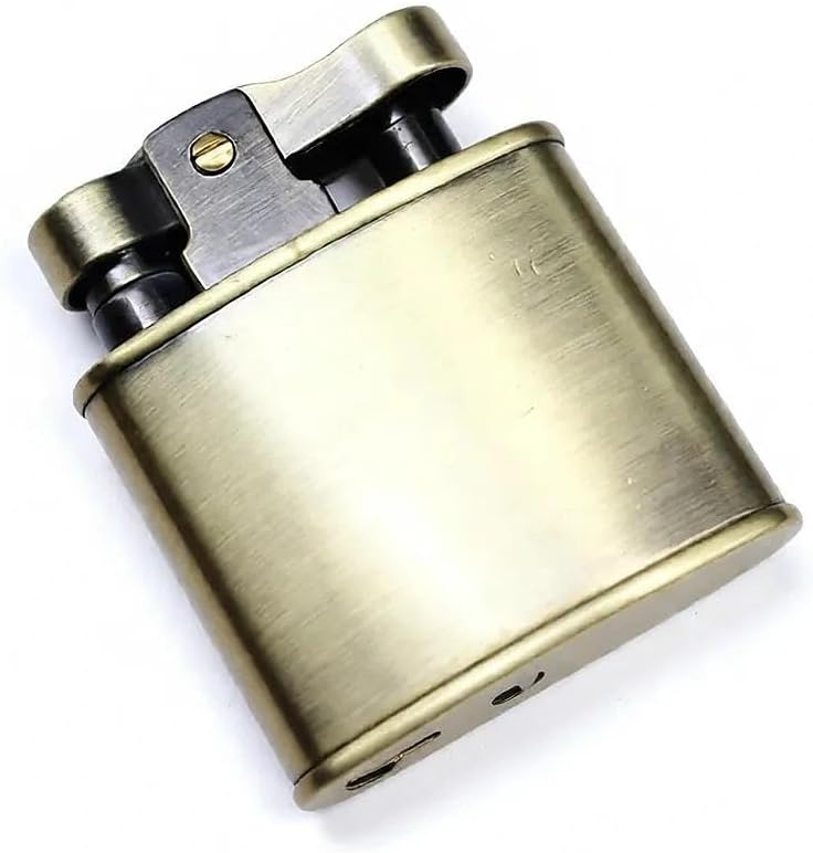 Vintage Lighter- Adjustable Flame, Windproof, Foldable Design for Outdoor and Camping - Men's Gift (Butane-Free)