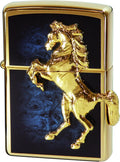 Zippo Winnie Winning Gold Plate Blue